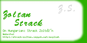 zoltan strack business card